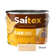 Покрытие защитно-декоративное (антисептик) SAITEX LUX, 1л, белый 91303
