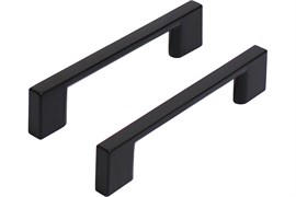 Ручка-скоба мебельная STAHLBURO А302-96, 121мм, матовый черный, 2шт в упаковке 89323