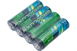 Элемент питания (батарейка) ERGOLUX R06 SR4, пальчиковый, солевой, 1.5В, поштучно 75861