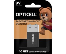 Элемент питания (крона) OPTICELL 6LR61 9В BL1, щелочной, 9В, 1шт. в блистере 88635