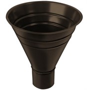 Воронка желоба водосточного классическая, диаметр 95мм, оцинкованная сталь с покрытием, RAL 8017 коричневая 21381