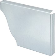 Заглушка желоба водосточного, 230мм, квадратная, правая, оцинкованная сталь 9167