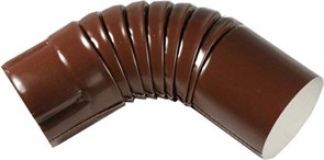 Колено трубы водосточной, диаметр 95мм, оцинкованная сталь с покрытием, RAL 8017 коричневый 17456