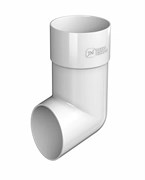 Слив трубы водосточной, 125/82мм, пластиковый ПВХ, RAL 9003 белый 31033