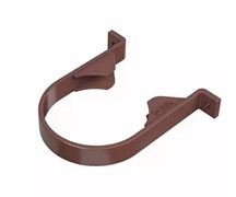 Хомут для желоба водосточного, 125/82мм, пластиковый ПВХ, RAL 8017 коричневый 30961