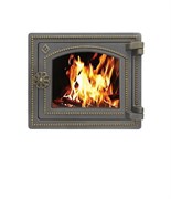 Дверка печная Везувий ДТ-3С, 210x250мм, со стеклом, чугун, бронза 40549