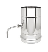 Шибер поворотный Везувий, диаметр 150мм, нержавеющая сталь 0.5мм 10402