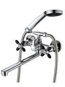 Смеситель для ванны AMMORE A4683-1, двухвентильный, излив 300мм, черный 89435