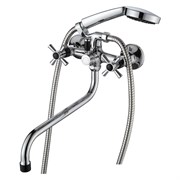 Смеситель для ванны AMMORE A4782-1, двухвентильный, излив 320мм, черный 89519