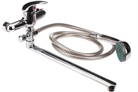 Смеситель для ванны SANONIX  1107, однорычажный, излив 300мм, хром 82648