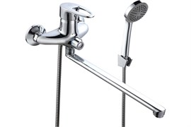 Смеситель для ванны РМС SL52-006E-3, однорычажный, излив 350мм, хром 88325