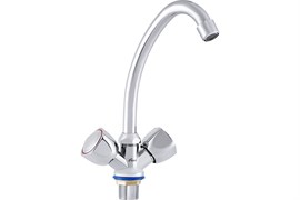 Смеситель для кухни Fauzt FZs-211-17, двухвентильный, на гайке, хром 87464