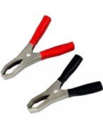 Зажим крокодил REXAN 16-0018-9, 98мм, 50A, набор 2шт: черный и красный 1354