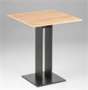 Стол обеденный На двоих 650x650x760мм, черный/дуб крафт золотой 90921