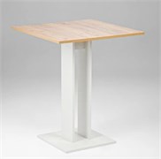 Стол обеденный На двоих 650x650x760мм,белый/дуб сонома 90901