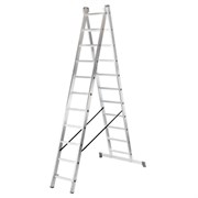 Лестница универсальная, трехсекционная, ВИХРЬ ЛА 3х10, 3х10 ступеней, высота 2.87-6.87мм, алюминиевая 70509