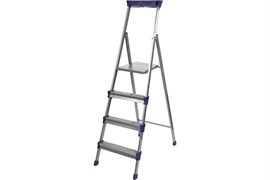 Лестница стремянка NIKA СМ4, 4 широкие ступени, высота 0.84м, стальная 35544
