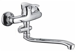 Смеситель для ванны FRAP F2114-B, однорычажный, с плоским изливом, хром 90009