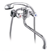 Смеситель для ванны FRUD 7130S R22111, двухвентильный, с круглым изливом, хром 90038