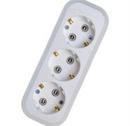 Колодка для удлинителя IONICH UNIVersal 1521, трехместная, 16А, 250В, IP20, с заземлением, белая 80228