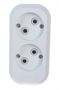 Колодка для удлинителя MAKEL 101, двухместная, 10А, 250В, IP20, 2200Вт, без заземления, АБС-пластик, белый 88196