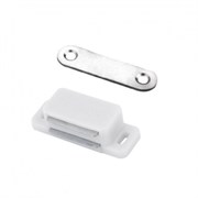 Магнит мебельный малый 00788, 46x18x12мм, белый 38042