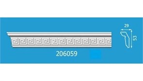 Плинтус потолочный Формат 206059, 53x29x2000мм, для натяжного потолка, пенополистирол, белый 31782