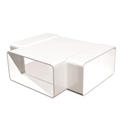 Тройник плоского воздуховода Эра 511ТПП, 55x110мм, пластиковый 31076