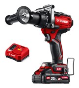 Дрель-шуруповерт аккумуляторная ЗУБР ДБ-165-21, 20В, 165Нм, 2 АКБ, 2Ач 92363