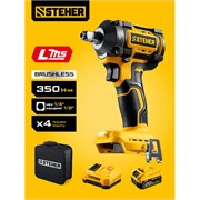 Гайковерт ударный STEHER CWB-350-41, аккумуляторный, 20В, 350Н-м, 1 АКБ, 4Ач, в сумке 92260