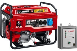 Электрогенератор ЗУБР СБА-5500 бензиновый, 5500Вт, с автозапуском 92329