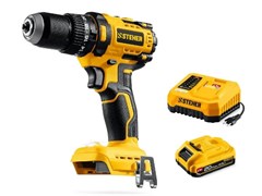 Дрель-шуруповерт STEHER CBS-65-21, аккумуляторная, ударная, 20В, 65Нм, 1 АКБ, 2Ач 92246