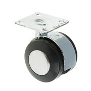 Колесо мебельное/опора колесная KL-313М, малое, 40мм, на площадке, хром 37962