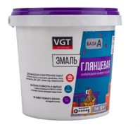 Краска акриловая VGT ВД-АК-1179, интерьерная, 1кг, супербелая, глянцевая, база А 92943