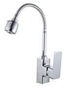 Смеситель для кухни AMMORE A5001-T, с гибким изливом, однорычажный, хром, ЦАМ 89466