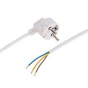 Шнур сетевой REXANT 11-1312, ПВС-ВП 3х0.75мм, 220В, 1/5м, белый 84168