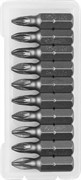 Биты ЗУБР МАСТЕР кованые, с хвостовиком С1/4", с наконечником PZ1, 25мм, 10шт в блистере