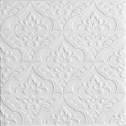 Плитка  потолочная экструзионная Лагом декор Формат 5202, 50x50см, пенополистирол, белая, упаковка 8шт. (2м2)