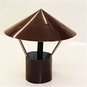 Флюгарка (зонт, дымник, колпак) стальная, покрытие полиэстер, диаметр 100мм, RAL 8017, коричневая