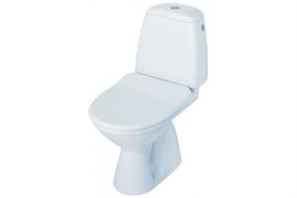 Унитаз-компакт Rosa СОЛО, нижняя подводка, горизонтальный выпуск, двухрежимная арматура, сиденье полипропилен, белый 39400