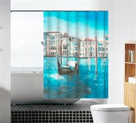 Шторка для ванной комнаты тканевая Венеция MZ-106, 180x180см, водонепроницаемая