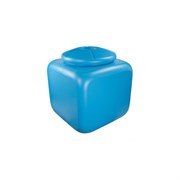 Бак квадратный пищевой М1758, 100л, с крышкой, пластиковый, синий