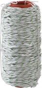 Шнур (фал) плетеный капроновый с сердечником Сибин 16-прядный, 6ммx100м, 650кгс, 1600текс, на метраж