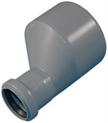 Патрубок переходный эксцентрический, диаметр 110x50мм, для внутренней канализации, полипропиленовый, длинный, серый