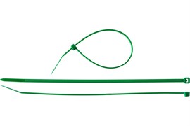 Хомут/стяжка ЗУБР универсальный, тип 7, 3.6x200мм, нейлоновый, зеленый, упаковка 100шт
