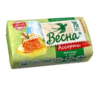 Мыло туалетное Весна, Молоко и мед, твердое, 90г 36734