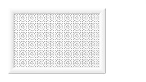 Решетка (экран) радиаторная ХДФ, 600x1200мм, Сусанна, врезная, белый