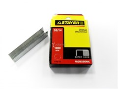 Скобы STAYER PROFI для степлера, тип 53, 14мм, закаленные, тонкие, красные, упаковка 1000шт