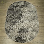 Ковер Фиеста 36125-36926 100х200см, овальный, серый с рисунком
