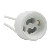 Патрон Ecola AB10LWEAY, GU10, с проводом  2x8см, керамический, белый 41521